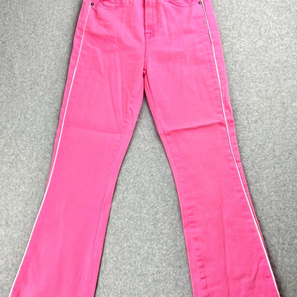 7 For All Mankind High Waist Slim Kick - Size 26 - Pink